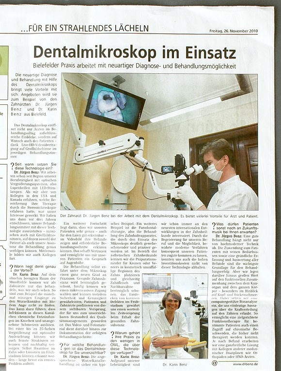 PR Westfalen Blatt Dr.Benz